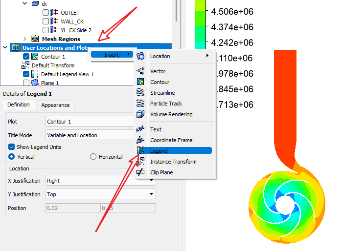 CFD-POST后处理中标尺Legend自定义方法